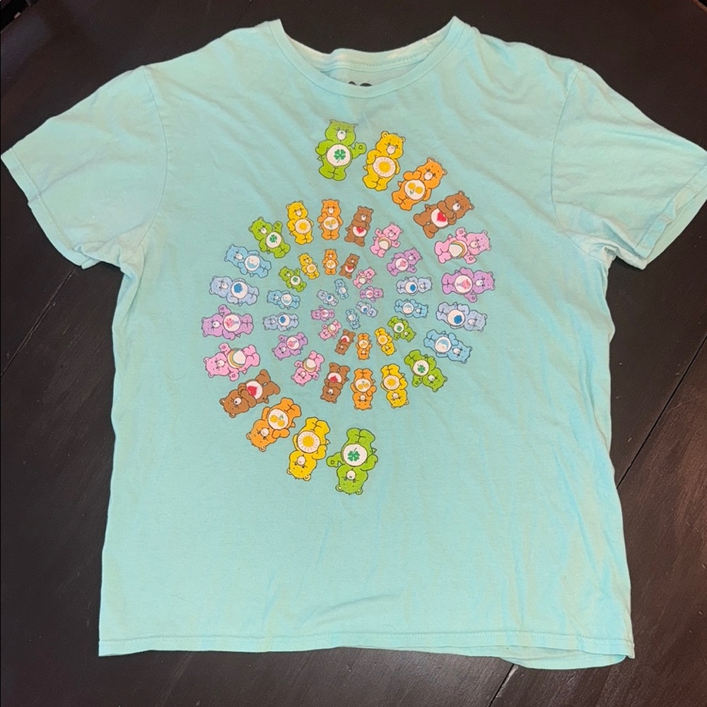 Care Bears Graphic T-Shirt - Multicolor Spiral Design